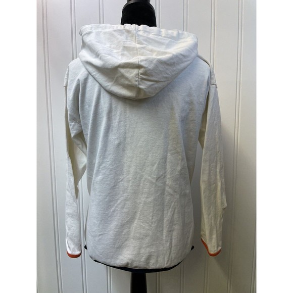 J.‎ Crew Weekend Tipped V-Neck Mariner Cotton Relaxed Hoodie Ivory Size XS - Picture 4 of 8